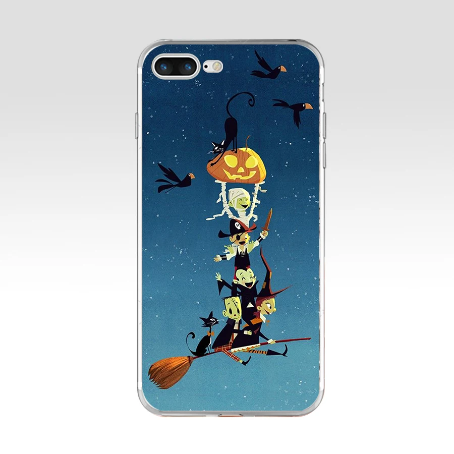 167AQ Мультфильм Хэллоуин ведьма Мягкий ТПУ силиконовый чехол для Apple iPhone 6 6s 7 8 plus
