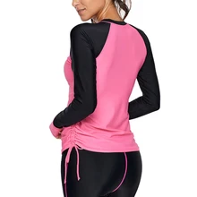 Женский пуловер с длинным рукавом для плавания, женская блузка для плавания, топ, купальник