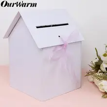 OurWarm DIY коробка для свадебных карточек, коробка для бумажных денег, красивые свадебные украшения, вечерние, белые бумажные доски