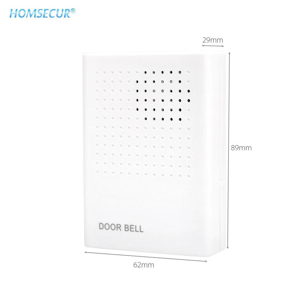 

HOMSECUR 80dB Wired Doorbell with DingDong Sound for Office Access Control System Home Security