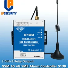 LPSECURITY GSM 3g 4G RTU SMS Пульт дистанционного управления сигнализация 2 DIN 2 DO IOT контроллер для автоматизации системы мониторинга S130 LPSECURITY GSM 3g 4G RTU SMS Пульт дистанционного управления сигнализация 2 DIN 2 DO IOT контроллер для автоматизации системы мониторинга S130