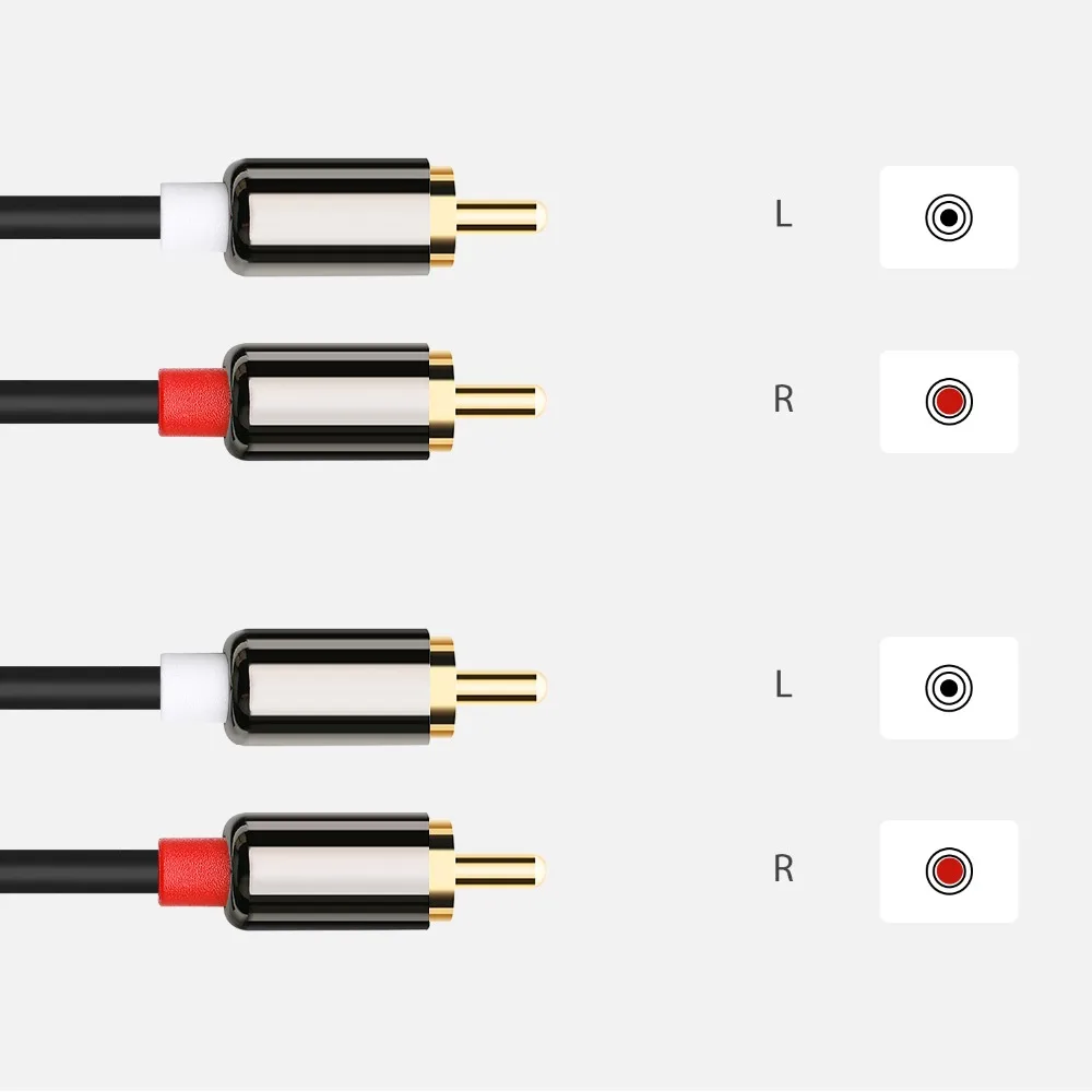 4-JCKEL-Audio-Cable-2-RCA-to-2-RCA-Wire-Male-to-Male-Gold-Plated-3-5