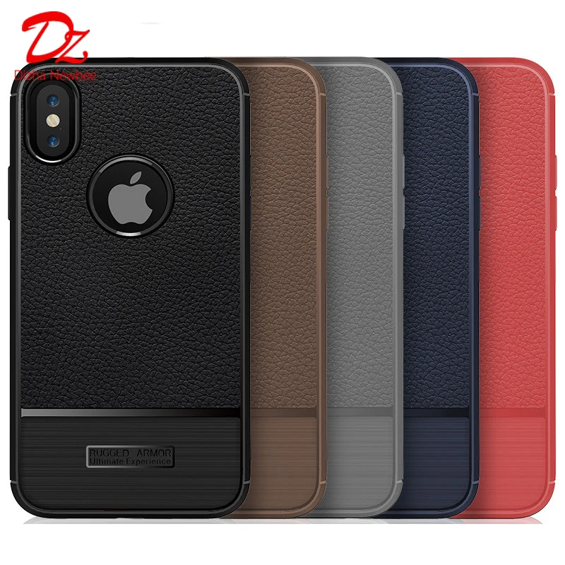 cheap Dizha case For iphone 6 6s 7 8 10 for iphone 6 7 8 plus case carbon fiber soft silicon back cover case for iphone X phone cases