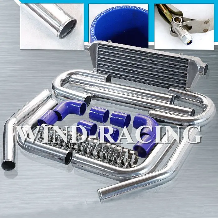 blue Silicones+SS Clamps Universal DIY 3/" SILVER Intercooler Piping Kits