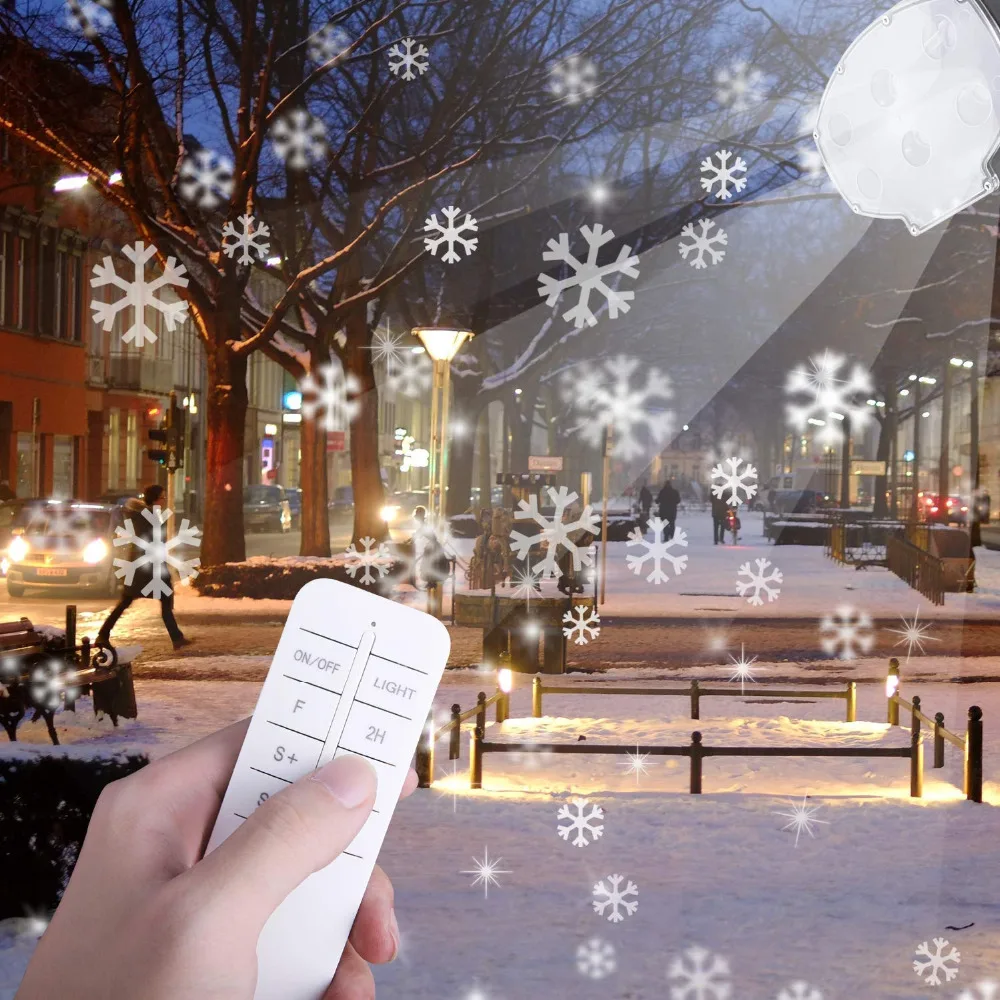 Holiday Lighting Christmas Floodlights 6LEDs White Light Dynamic Snowing Snowflake Indoor Outdoor Party Lights AU/EU/US/UK Plug Holiday Lighting Christmas Floodlights 6LEDs White Light Dynamic Snowing Snowflake Indoor Outdoor Party Lights AU/EU/US/UK Plug