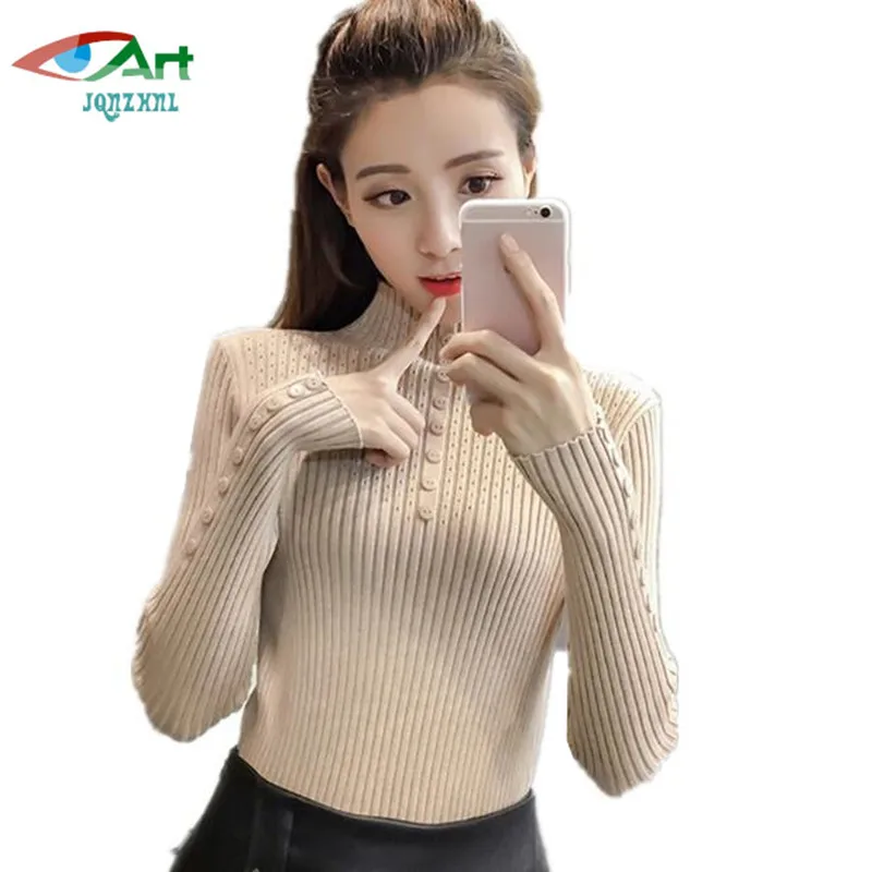 JQNZHNL Autumn Winter Women Korean Temperament Slim Sweater Women