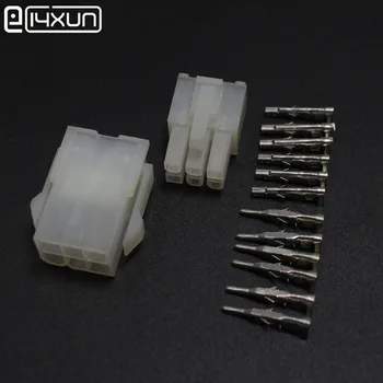 

30sets 4.2mm 5557-6P Wiring Terminal Electrical Connector kit 6Way Male and Female Housing + Terminal for Car Boat ect.