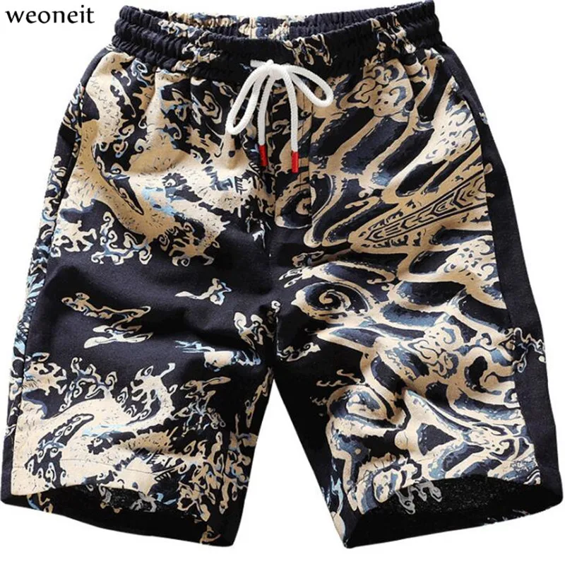 Weoneit новые летние мужские шорты пляжные камуфляжные шорты для серфинга бермуды Masculina De Marca мужские пляжные шорты с принтом
