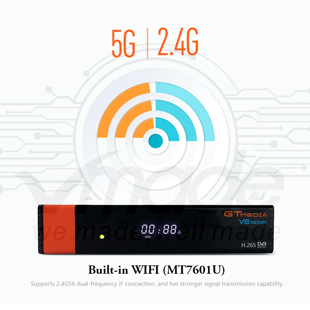 GTMedia V8 Nova Full HD DVB-S2 спутниковый ресивер же V9 Супер Обновление со встроенным WiFi HD.265 декодер цифровой радиоприемник