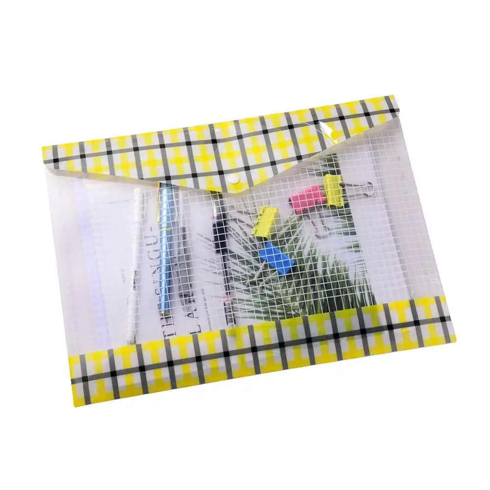 

TOPPER 1pcs freeshiping A4/FC size transparent printed Plastic document bag Folders Filing Paper Storage Office School Supplies