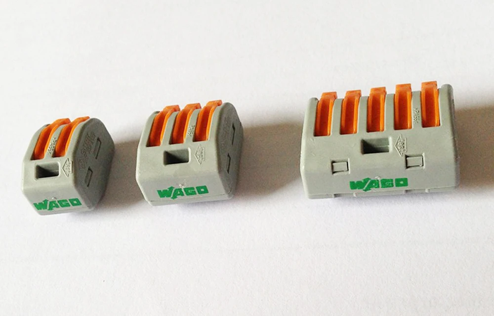 

5Pcs 222-412 222-413 222-415 Original WAGO Universal Compact Wire Wiring Connector Conductor Terminal with Lever, LED Splice