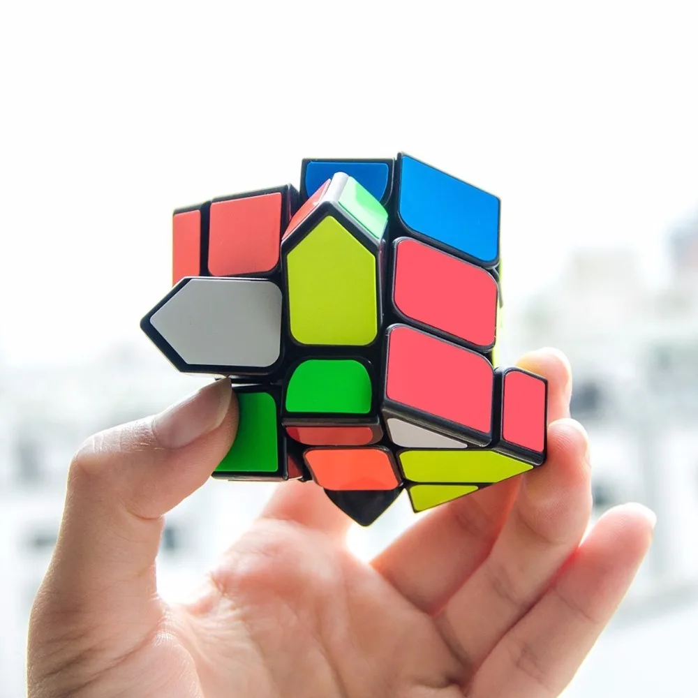 D-FantiX Yongjun Фишер Cube неравные 3x3 кубик рубика Скорость Cube головоломка гладкой твист Skewb Magic Cube Игрушки-антистресс подарок для взрослых Черный