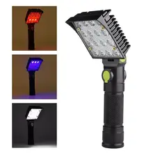 16 светодиодов белый красный синий свет Рабочая лампа для ремонта автомобиля фонарь для кемпинга