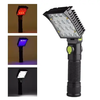 

16 LEDs White Red Blue Light Work Lamp Car Repair Working Flashlight Camping Lantern