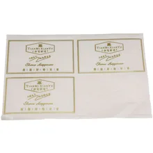 Низкий минимальный заказ высокого качества логотип, название золотой фольги прозрачные ПВХ этикетки наклейки с золотой фольгой