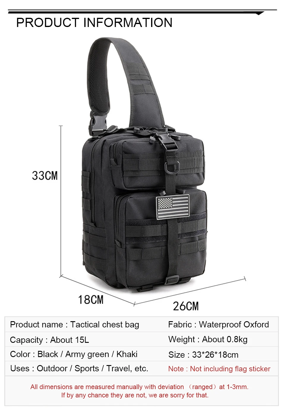 Outdoor Sports Military Bag Tactical Bags Chest Crossbody Bag Pack Waterproof Camouflage Bagpack Shoulder Molle Assault Daypack (6)