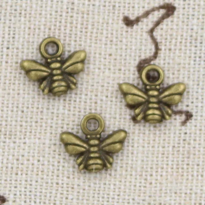 

30pcs Charms bee 10x11mm Antique Making pendant fit,Vintage Tibetan Bronze Silver,DIY bracelet necklace