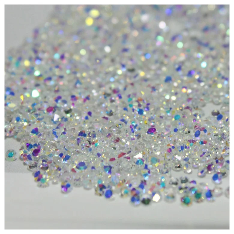 

1440Pcs DIY Nail Rhinestones Crystal Micro Diamond Flat Back Non Hot fix Rhinestones Need Glue Nail Art Decoration Cosmetics