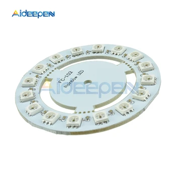 

WS2812 16 Bits Rainbow LED Full-color Drive Lamp WS2811 5050 RGB LED Ring Lamp Light with Integrated Drivers FC-102