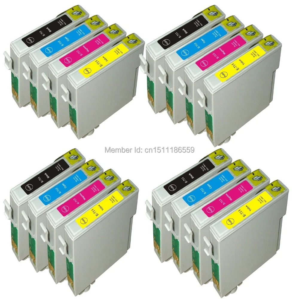 Cartuchos para impressora jato de tinta, 4 conjuntos, para epson stylus  sx105 sx115 sx205 sx215 sx415 sx515 sx515w - AliExpress Computador e  Escritório