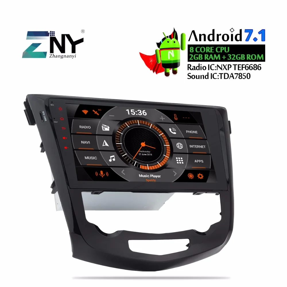 

Android 7.1 Auto Radio Car Stereo For Qashqai X-Trail 2014-2017 10.1" HD 8 Core Multimedia Player GPS Navigation TDA7850 No DVD