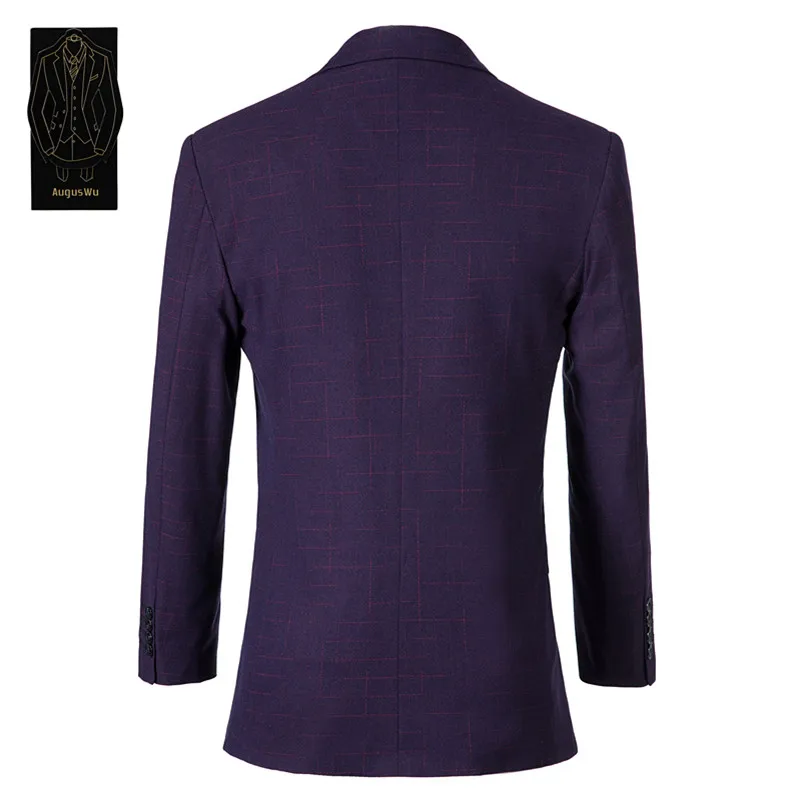 3 (2)        High-grade exquisite wool blend men's fashion single-breasted suit men's jacket men's business suit jacket support custom