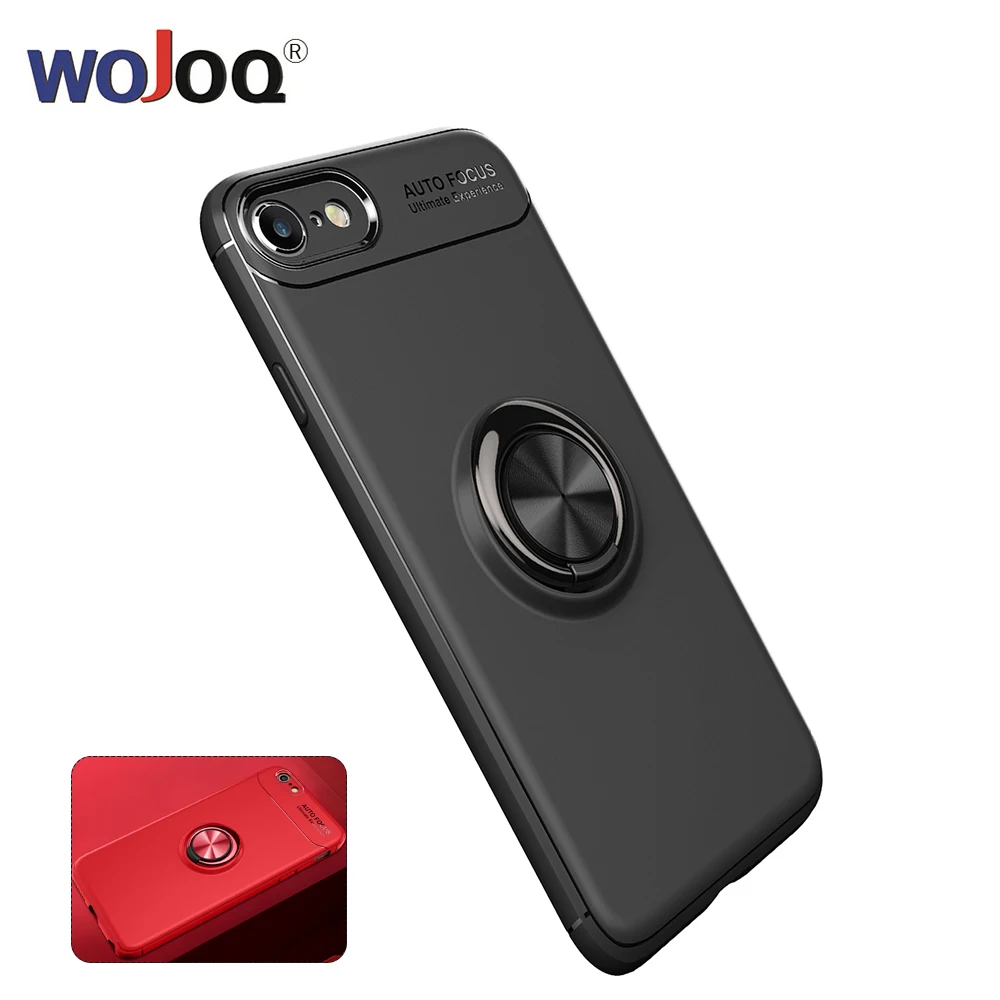 

Magnetic Bracket Ring Phone Case For iphone 7 8 Plus Shockproof Cover for apple 8 plus Car Holder Cases Back Cover Capa