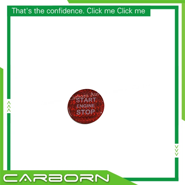 

For Alfa Romeo Stelvio/ Giulia 2016 Stick on Style Carbon Fiber Engine Start Button Cover- 1 piece