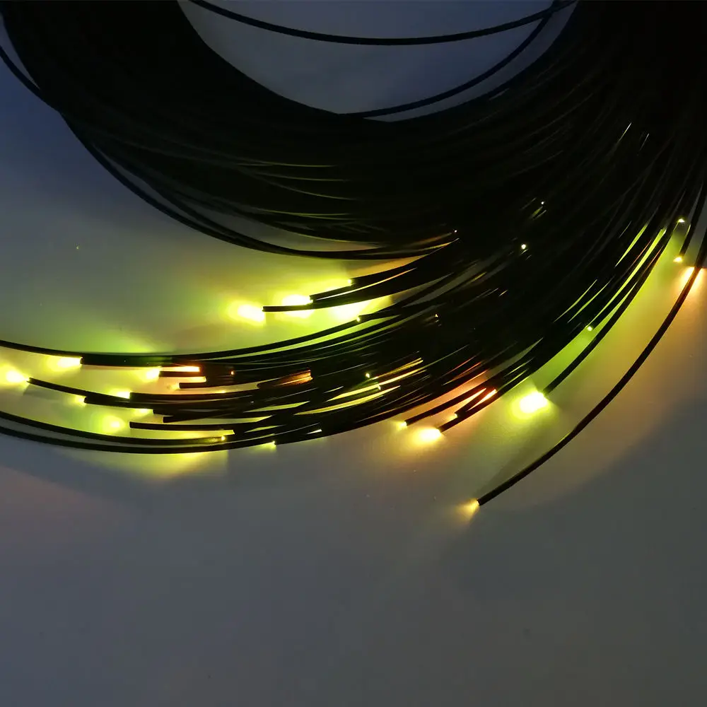 End Emitting 2mm PMMA Fiber Optic Lighting Cable with PVC Jacketed Swimming or Outerdoor Waterproof Solution 2M/lot