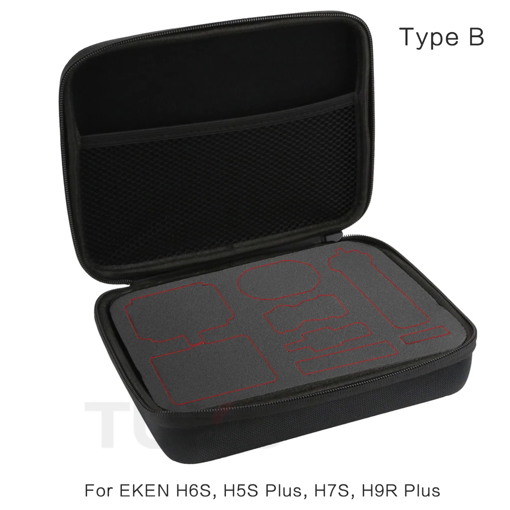 Eken h9 h9r сумка для переноски Средний размер анти-шок сумка для хранения для Go pro Hero 6 5 4 eken H9R H6S H5s SJCAM SJ4000 камера сумка