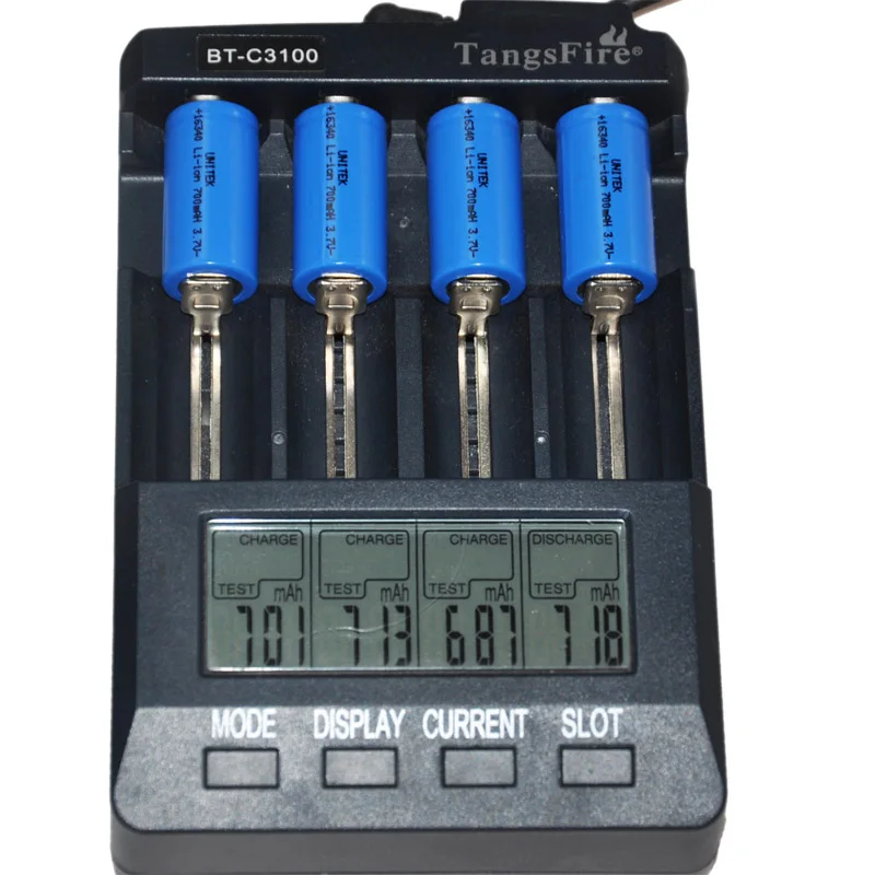 

40%OFF 4pcs UNITEK 3.7v 16340 li-ion battery 700mah CR123A CR 123A rechargeable lithium ion cell for laser flashlight torch