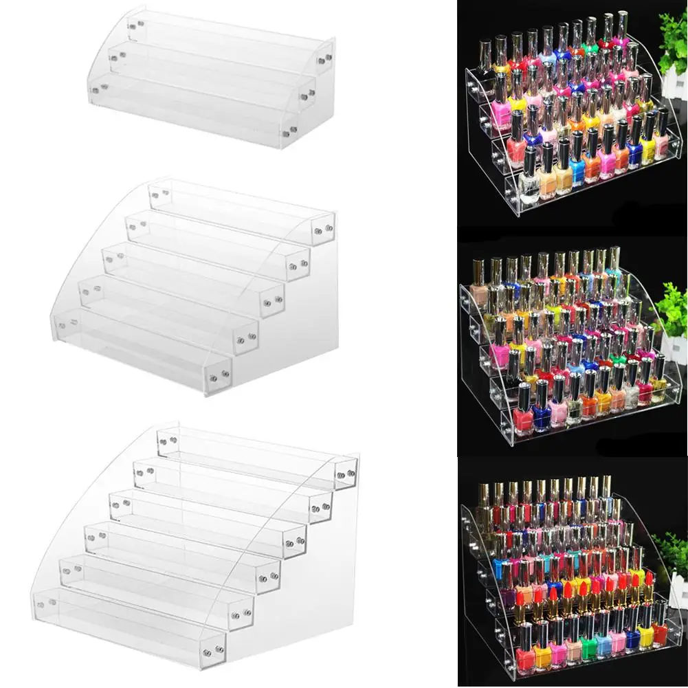 

Transparent Multi-layer Acrylic Nail Polish Rack Varnish Display Stand Holder