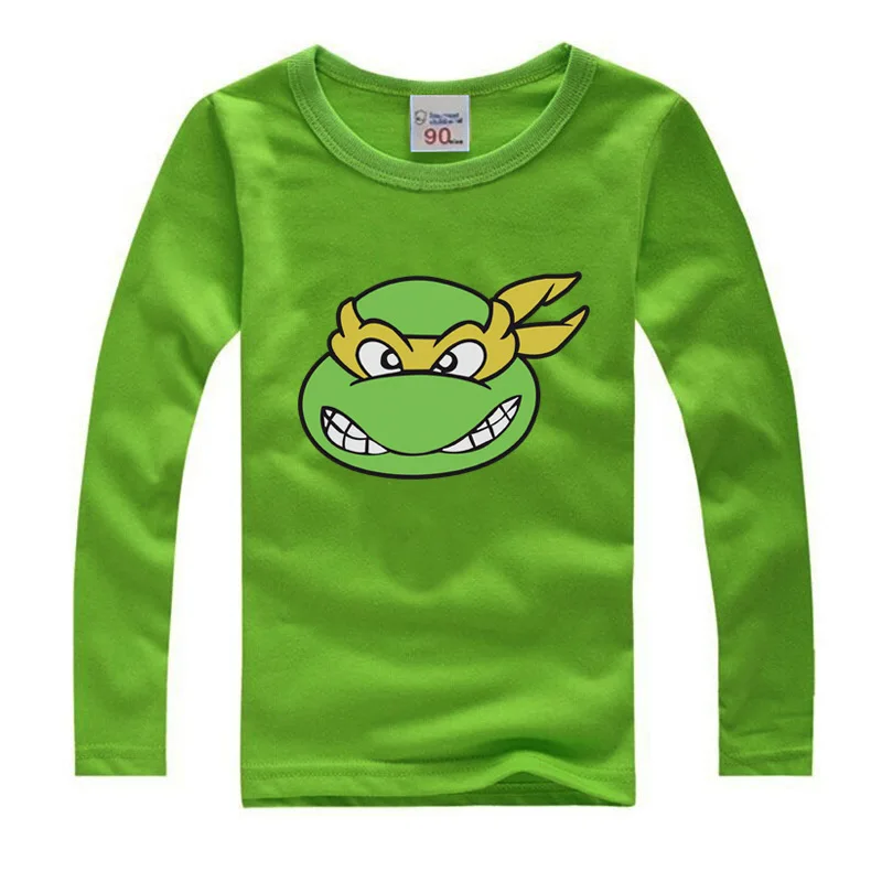 

Children Long sleeve T shirts Boys and girls Clothes Kids Tee Shirt Fille 100% Cotton Turtle Character Print Baby Boy Clothing