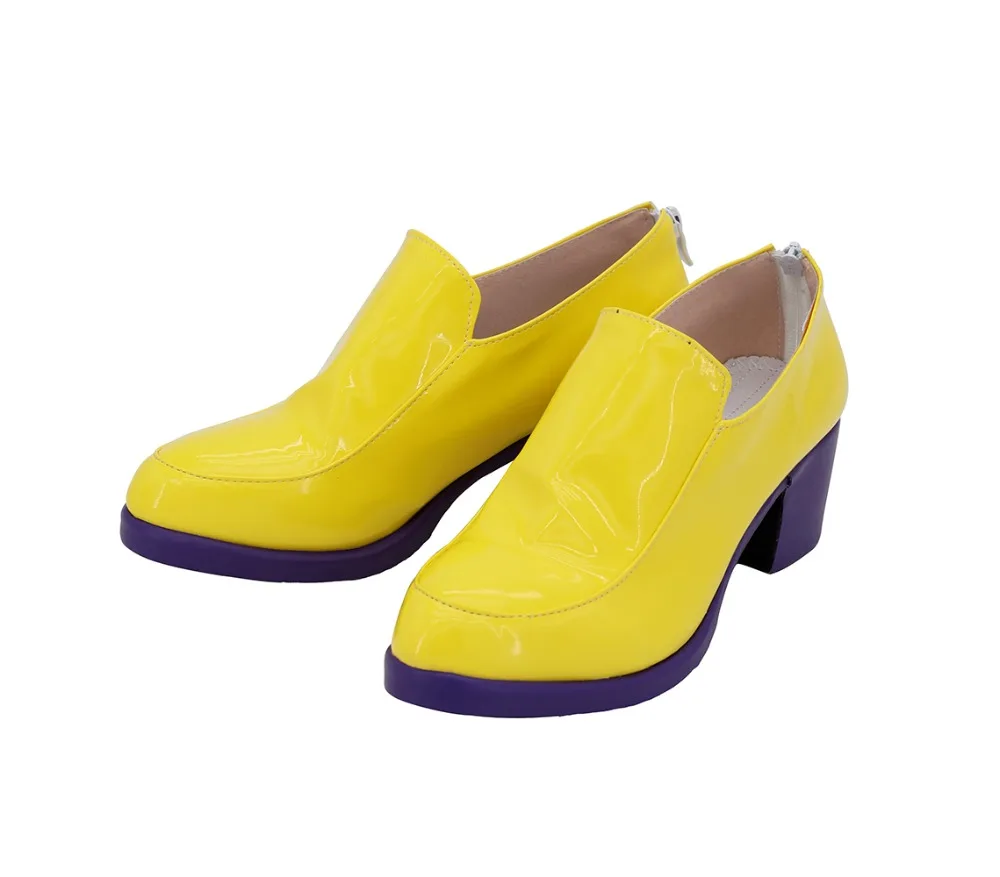 JoJo's Bizarre Adventure Giorno Giovanna Stand Gold Experience Cosplay Shoes Golden Boots High Heel  (4)