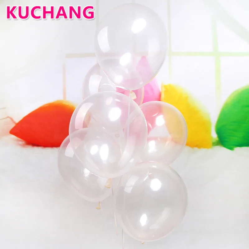 20 unids/lote 12 pulgadas transparente látex Globos Baby Shower Feliz cumpleaños fiesta decoraciones suministros helio Globos