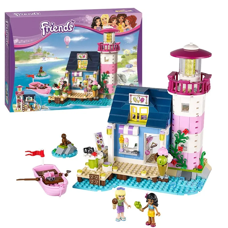 

New Heartlake Lighthouse Model Building Kits Blocks Bricks Compatible With lego Friends 41094 Toys for children Best Gift