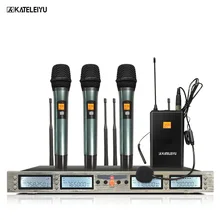 Professional Microphone 200 Channels Optional Frequency 3 Handheld and 1 Headphone Microphone Wireless System Stage Microphone цена Professional Microphone 200 Channels Optional Frequency 3 Handheld and 1 Headphone Microphone Wireless System Stage Microphone цены онлайн