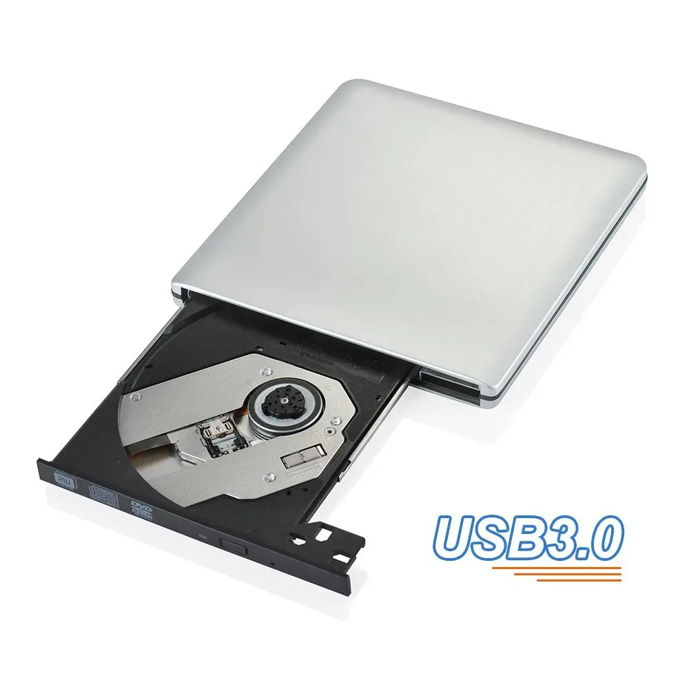 Внешний USB 3 0 высокоскоростной DL DVD RW ГОРЕЛКА для записи компакт дисков тонкий