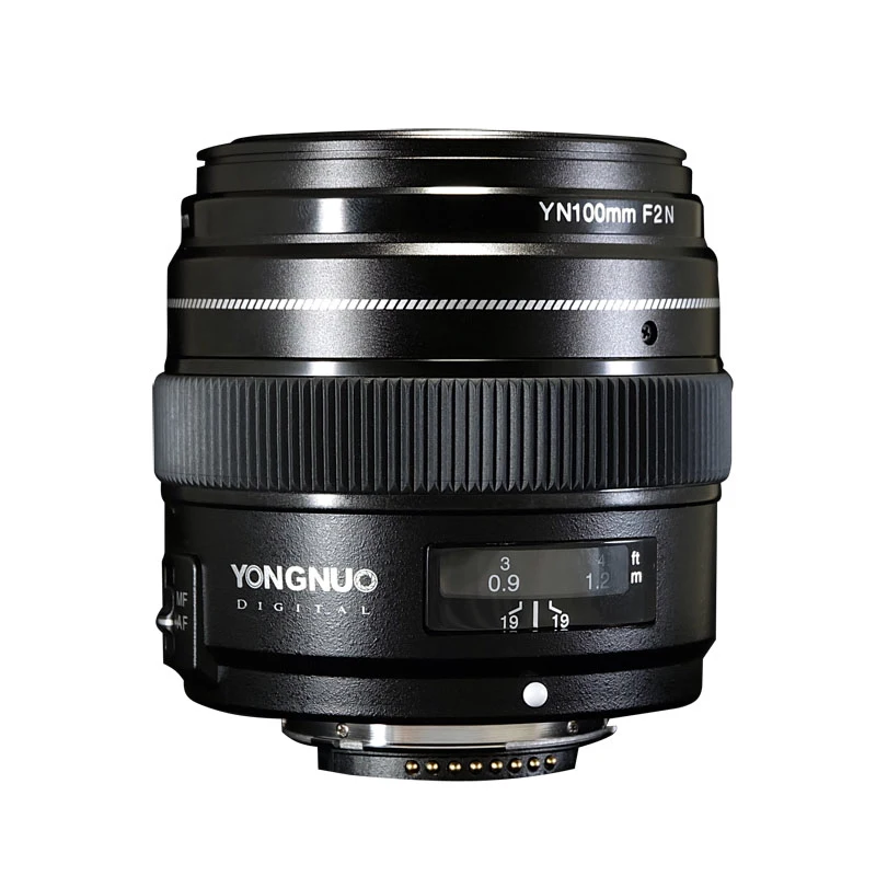 YONGNUO YN100mm 100 мм F2N фиксированное фокусное расстояние для объектива камеры Nikon, Поддержка AF/MF Большая диафрагма Стандартный Средний телеобъектив