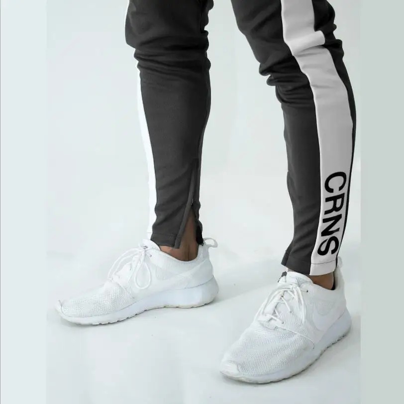 Мужские полосатые спортивные штаны для бега, уличная одежда из хлопка размера плюс, мужские брюки для бега, фитнеса