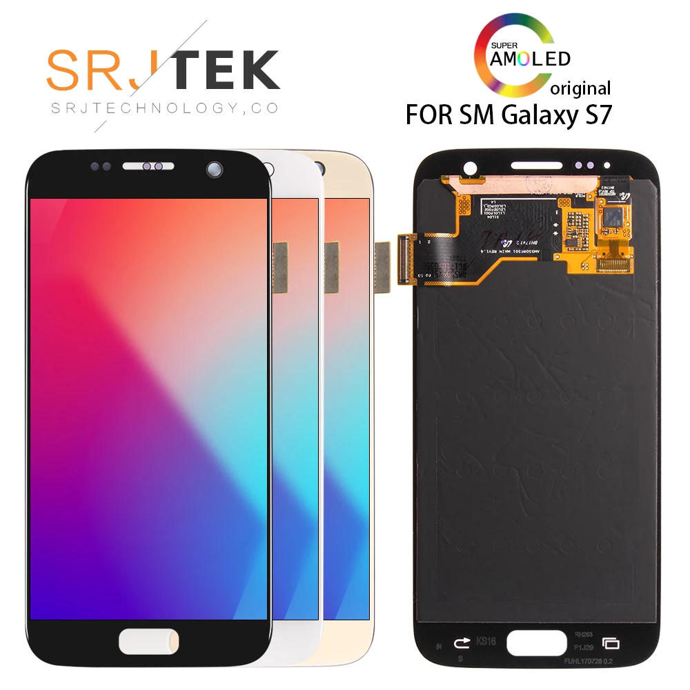 

ORIGINAL 5.1'' SUPER AMOLED Display for SAMSUNG Galaxy S7 LCD G930 G930F Touch Screen Digitizer with Frame Replacement Parts