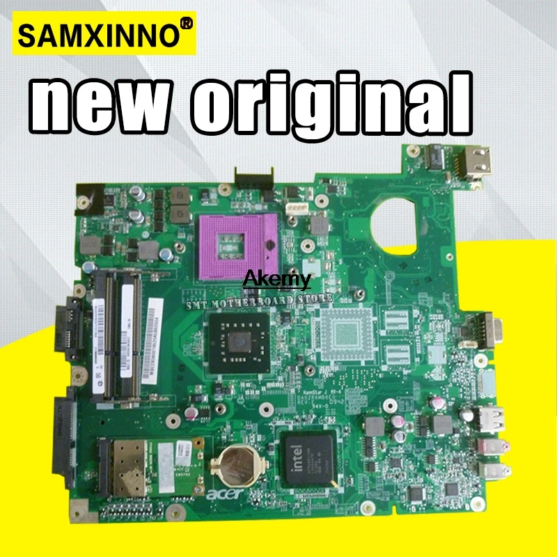 

For Acer extensa 5635 5235 Laptop Motherboard MBEDV06001 DA0ZR6MB6F0 REV F GL40 DDR3 Free CPU