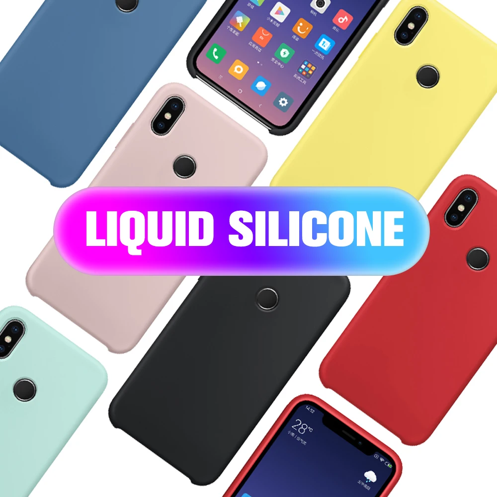 

Original Case For Honor 8X Case Silicone liquid Case For Huawei Mate 20 Lite P30 Pro P20 Case Luxury Cover For Honor 10 Coque