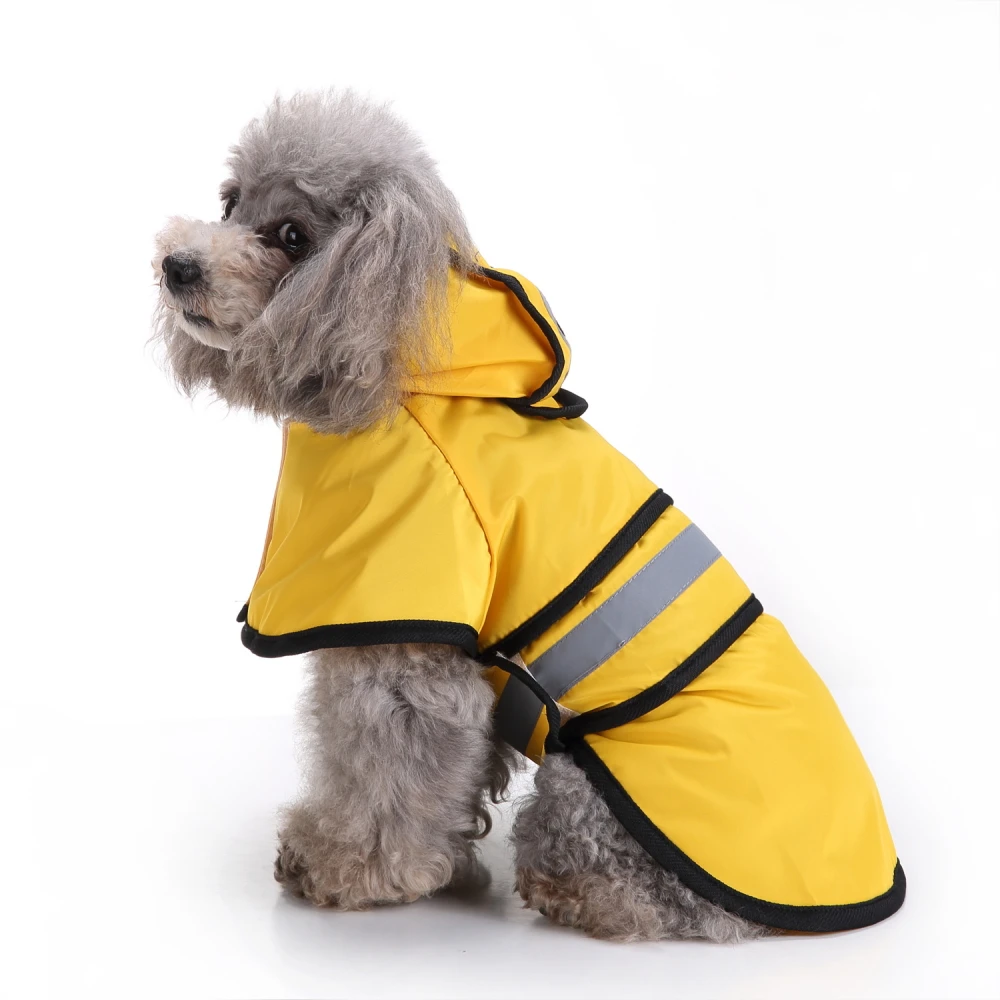 Светоотражающая лента дождевик для больших собак водонепроницаемый дождевик комбинезон для больших для средних и мелких собак уличная дождевик для домашних животных с капюшоном
