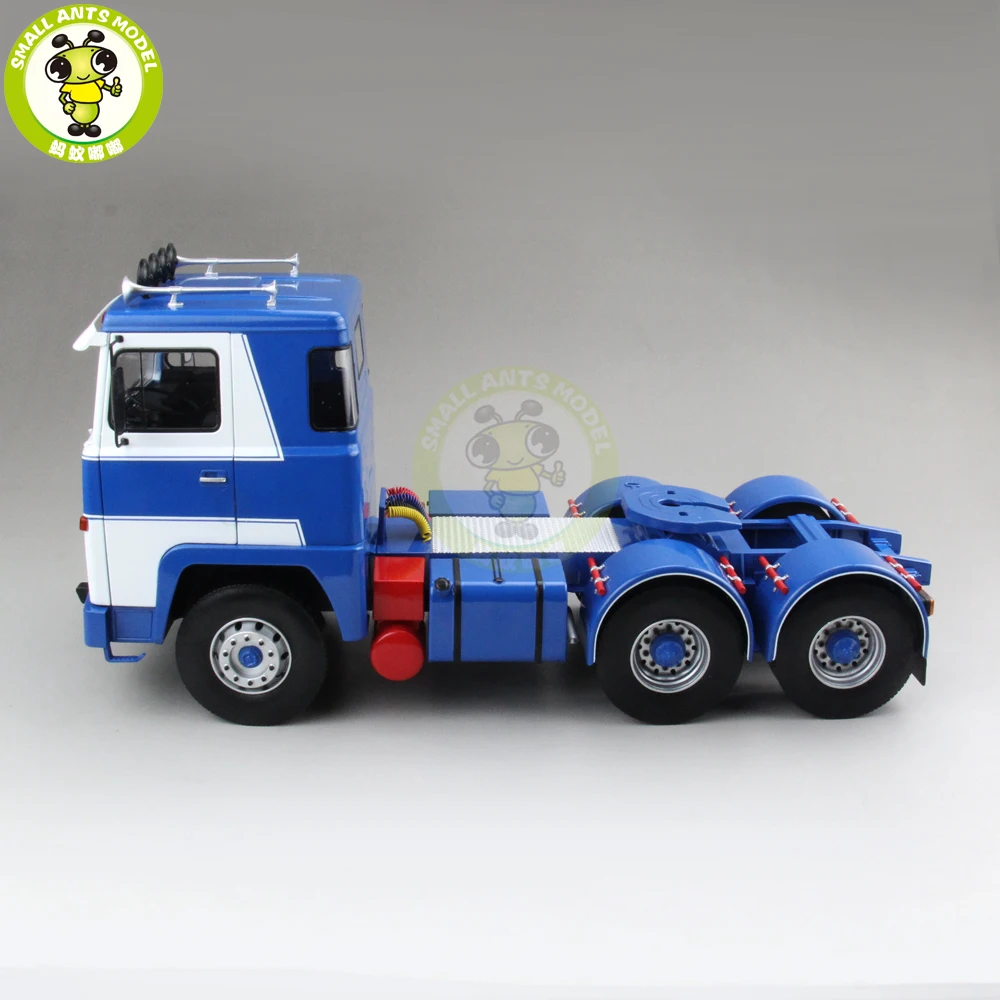 1/18 Scania Lbt 141 тягач Asg 3-Assi 1976 ROAD-KINGS литой автомобиль модели грузовиков игрушки для детей подарок синий и белый