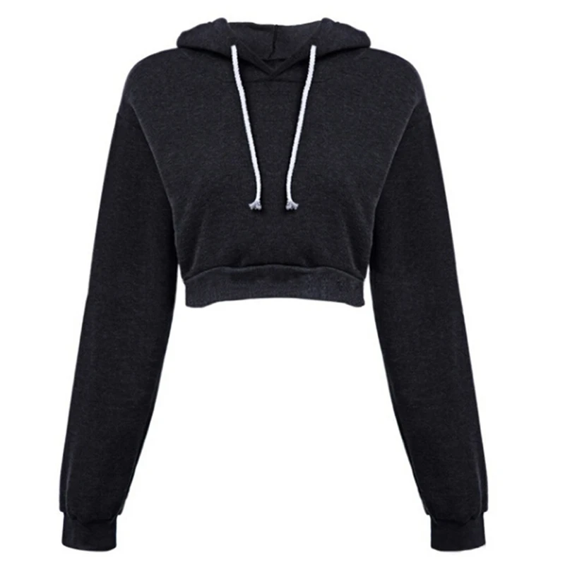 

women's hoodies sweatshirt Hip hop Hooded casual cropped tops streetwear sweatshirt pullover sudadera mujer Bigsweety