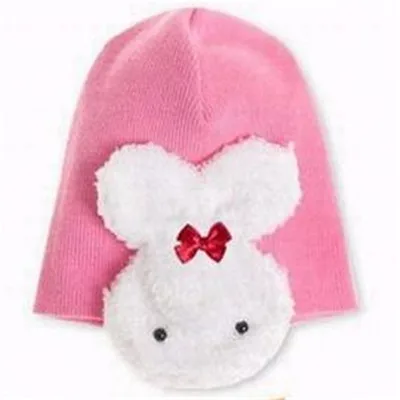 Горячая практические теплая шапка двойной Кролик Дети холодно-доказательство Earmuff защиты держать детская теплая зима довольно Кепки милый аксессуар - Цвет: Pink