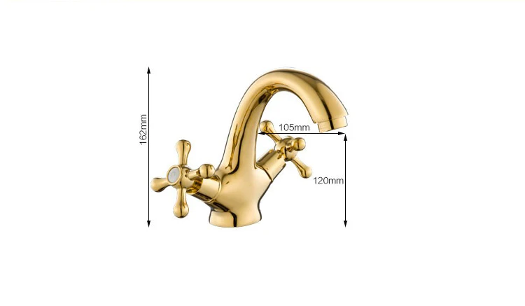 Bathroom Faucets Price In India aliexpress : buy double handle gold brass basin faucet with Bathroom Faucets Price In India aliexpress : buy double handle gold brass basin faucet with