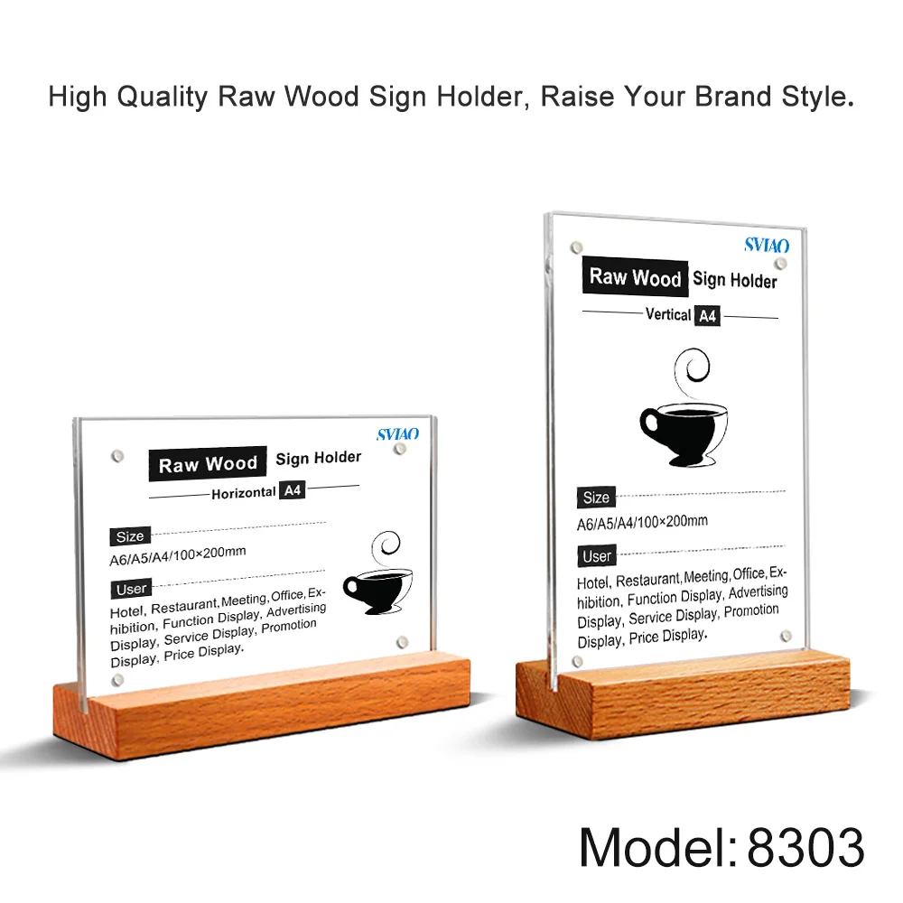 

A4 Restaurant Hotel Countertop Display Table Menu Hoder Sign Holder Stand For Brochure Holder Paper Display Poster Frame Stand