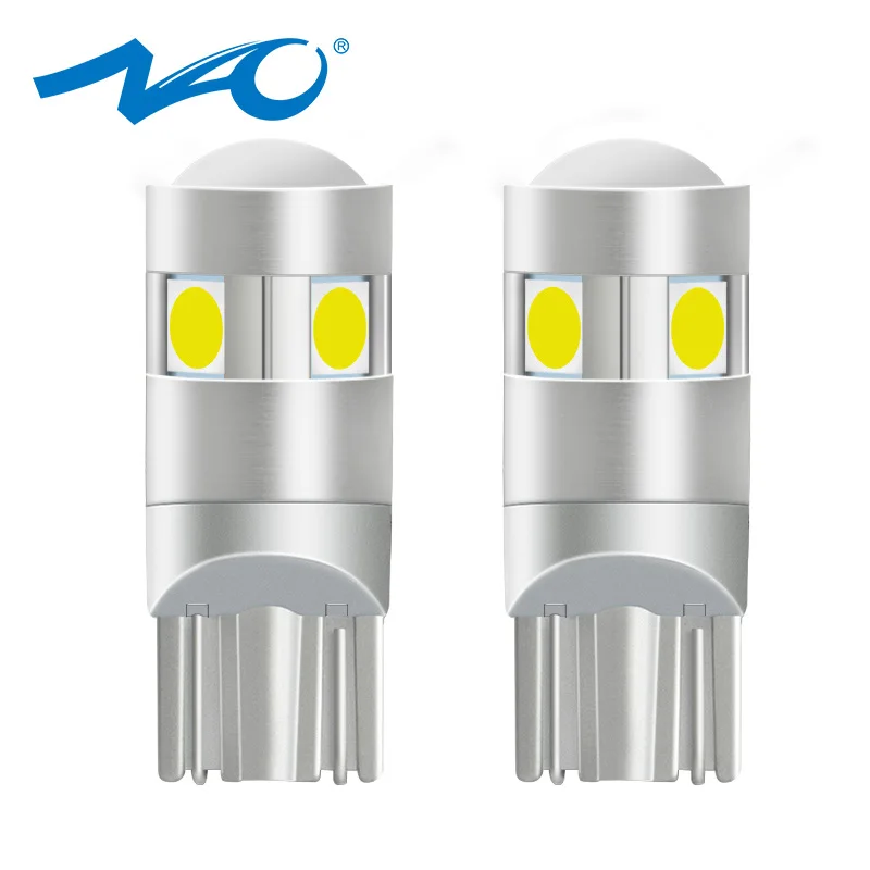 NAO T10 W5W светодиодный лампы для автомобиля 5W5 WY5W Авто 12В дневные ходовые огни